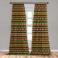 thumbnail image 5 of Ambesonne Kente Pattern Curtains, Colorful African, Pair of 28"x84", Multicolor, 5 of 5