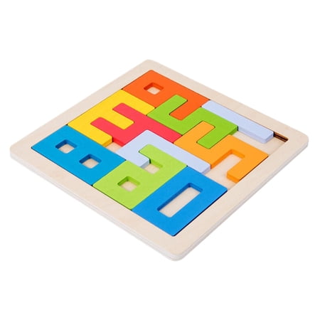 BINGLI Wooden 123 Numbers Puzzle, Colorful Preschool Counting Toy, Interactive Montessori Educational Learning Board, Gender Neutral Modern Baby and Toddler Gift for Boys or Girls