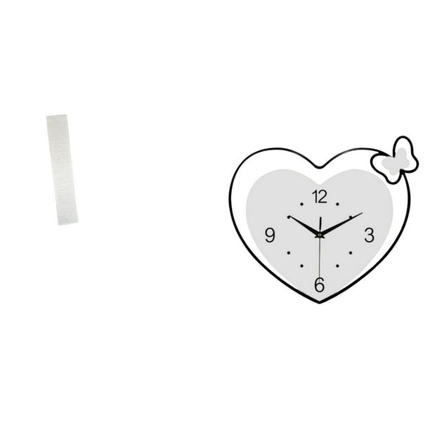 Lámpara De Pie Para Sala De Estar Con Pantalla De Reloj De Pared En Forma De Corazón, Acrílico, Diseño Creativo Decorativo, Movimiento Silencioso Para Sala De Estudio, Cafetería Y Oficina.