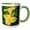 Green/White, variant on 3drose, Tropical Flower Yellow Canna Lily Abstract, 11oz Two-tone Green Mug