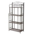 thumbnail image 1 of International Caravan Santa Fe 4 Tier Iron Bakers Rack in Matte Brown, 1 of 4
