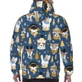 thumbnail image 7 of Lsque Winter Animal Friends Pattern Casual Men's Hoodie,Hooded Sweatshirt with Kangaroo Pocket,Pullover Hoodie-Large, 7 of 7