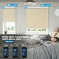 thumbnail image 3 of Keego Motorized Shade Remote Control App Control Voice Control Silent Rechargeable Blackout Roller Blinds Auto Window Blinds Khaki,45.5"w x 36"h, 3 of 8