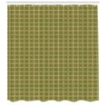 thumbnail image 3 of Earth Tones Shower Curtain, Natural Colors Inspired Leaf Shapes with Symmetrical Rhombus and Flower Motifs, Fabric Bathroom Set with Hooks, 69W X 84L Inches Extra Long, Multicolor, by Ambesonne, 3 of 3