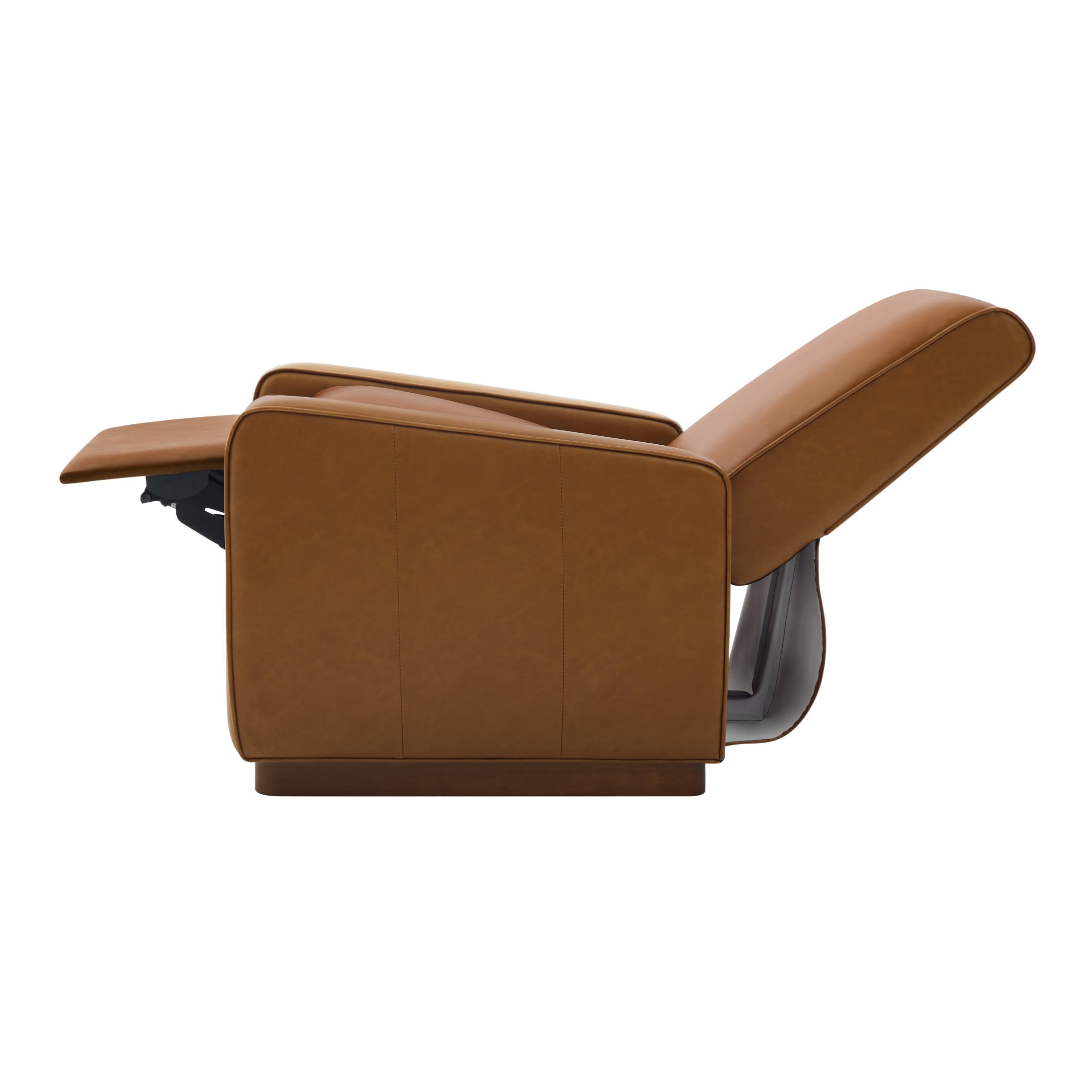 Christopher Knight Home Modern Manual PU Leather Recliner Chair, 2-Position Adjustable Back, Orange