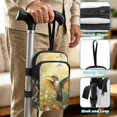 thumbnail image 5 of COEQINE Crutch Accessories Bag Elbow Crutch Pouch Hummingbird Tulip Flower Forearm Crutch Pouch, Walking Cane Bag, Lightweight, Large Capacity, for Walking Cane, Hiking Stick, 5 of 7