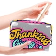 thumbnail image 4 of Thanksgiving Font Waterproof Printed PVC Cosmetic Makeup Bag Case Travel Organizer for Ladies Girls Makeup Case Kids Toiletry Travel Bag, 4 of 6