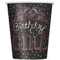 thumbnail image 1 of Unique Party - Vaso para Fiesta Birthday Girl de Papel - Pack de 8 (Negro, Blanco, Rosa), 1 of 2