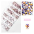 thumbnail image 1 of mmirethe Rhinestones Flat-Bottom Multi-faceted Sides DIY Handcraft Excellent Gloss Manicure Crystal Different Styles Mobile Phone Pink AB, 1 of 6