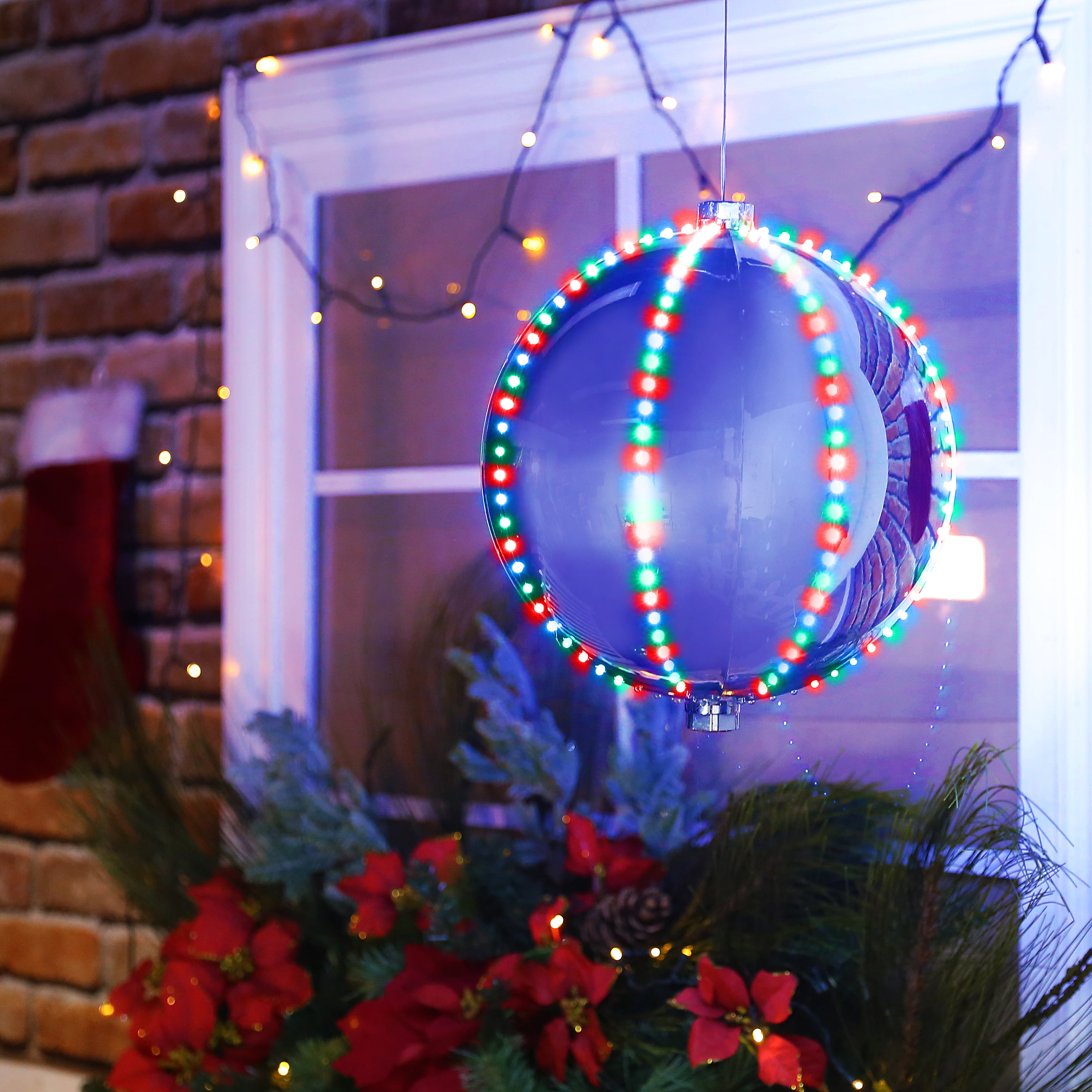 LED Light UP Ball Ornament Calgary Flames