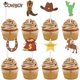 thumbnail image 2 of EeaseMX Amosfun - 72 adornos para cupcakes con temática de vaquero, estilo occidental, para fiestas, pasteles y postres, 2 of 7
