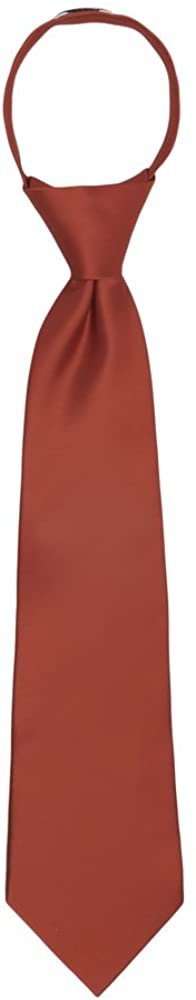 Jacob Alexander Boys 11 Pretied Ready Made Solid Color Zipper Tie