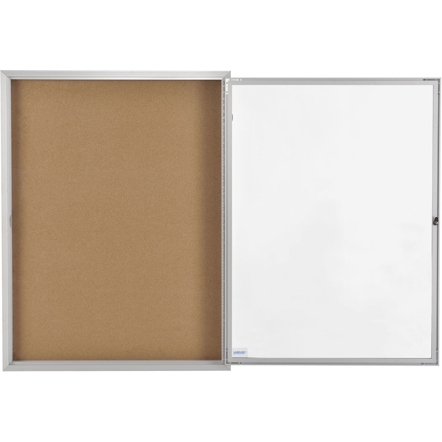 1 Door Enclosed Bulletin Board, Cork, 36"W x 48"H
