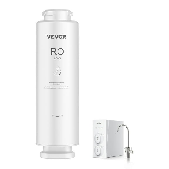 VEVOR Reverse Osmosis System, 600 GPD 10-stage Reverse Osmosis Water Filter Replacement, RO Filter Cartridge for 24 Months, Reduces Lead & Chlorine, Compatible with SS-003 Under Sink Water Filter