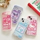 thumbnail image 2 of Bonita funda de teléfono Hello Kitty Sanrio Kuromi Cinnamonroll Lminous para iPhone 14 13 12 11 Pro Max XR XS MAX, funda anticaída Y2k Girl xuanjing  unisex, 2 of 2