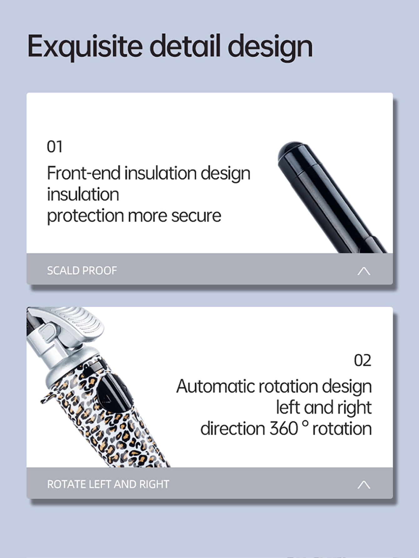 Automatic Rotating Curling Iron, 360° Dual-Direction with Digital Temperature Control, Anti-Scald Design, Negative Ion Hair Care, Rapid Heating, Ceramic Coating, Long-Lasting Curls for All Hair Types