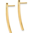 thumbnail image 2 of 14K Yellow Gold Polished Bar Post Earrings (Width 2) (Length 25.4) - Jbsp, 2 of 5