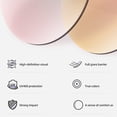 thumbnail image 3 of Gafas de sol cuadradas sin montura, gafas de sol de media montura metálica, gafas de sol retro, fabricadas en metal, 3 of 5