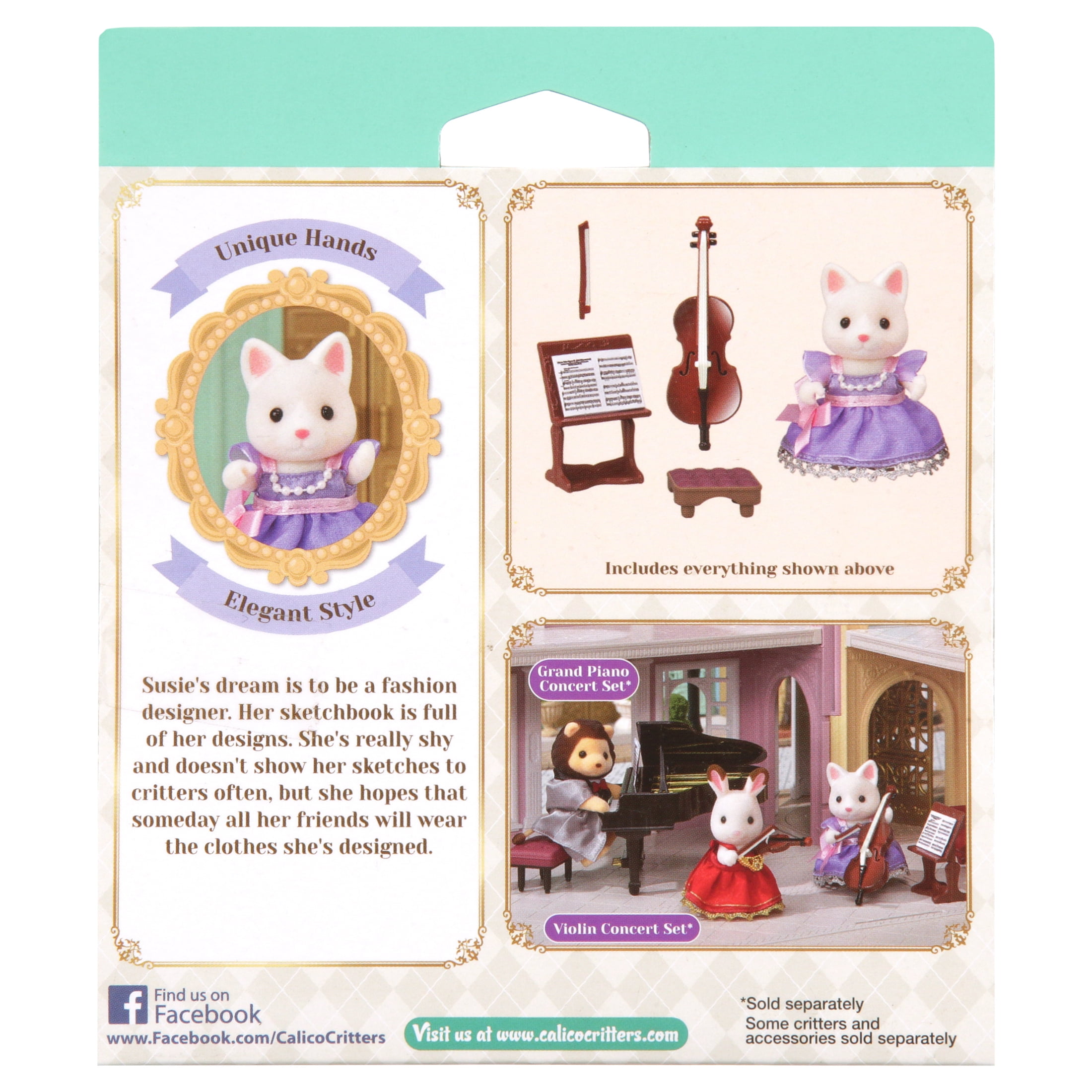 calico critters cello concert set