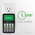 thumbnail image 3 of Energizer Rechargeable AA AAA Battery Charger w/ 4 AA NiMH Batteries Included, 3 of 5