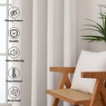 thumbnail image 3 of MKHILL Vela Natural Short Blackout Curtains 36 Inch Length 2 Panels, Thermal Insulated Rod Pocket Small Window Drapes for Kitchen Bathroom, Each 30"W x 36"L, 3 of 10