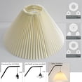 thumbnail image 5 of Large Pleated Lamp Shade for Arc/Arched Floor Lamps Replacement spider lampshade 5.9"Top X 21.5"Bottom X 13.8"High-White, 5 of 10