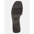 thumbnail image 5 of No Boundaries Studded Faux Suede Flower Slide Sandals, Women's, 5 of 6