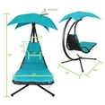 thumbnail image 4 of Geniqua Hanging Lounge Chaise Hammock Chair Outdoor Patio Canopy Sun Shade [Blue], 4 of 8