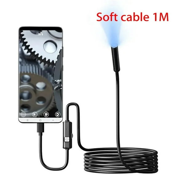 7.0MM TYPE-C Endoscope Camera IP67 Waterproof LED Adjustable USB Android Flexible Inspection Borescope Cameras For Smartphone PC