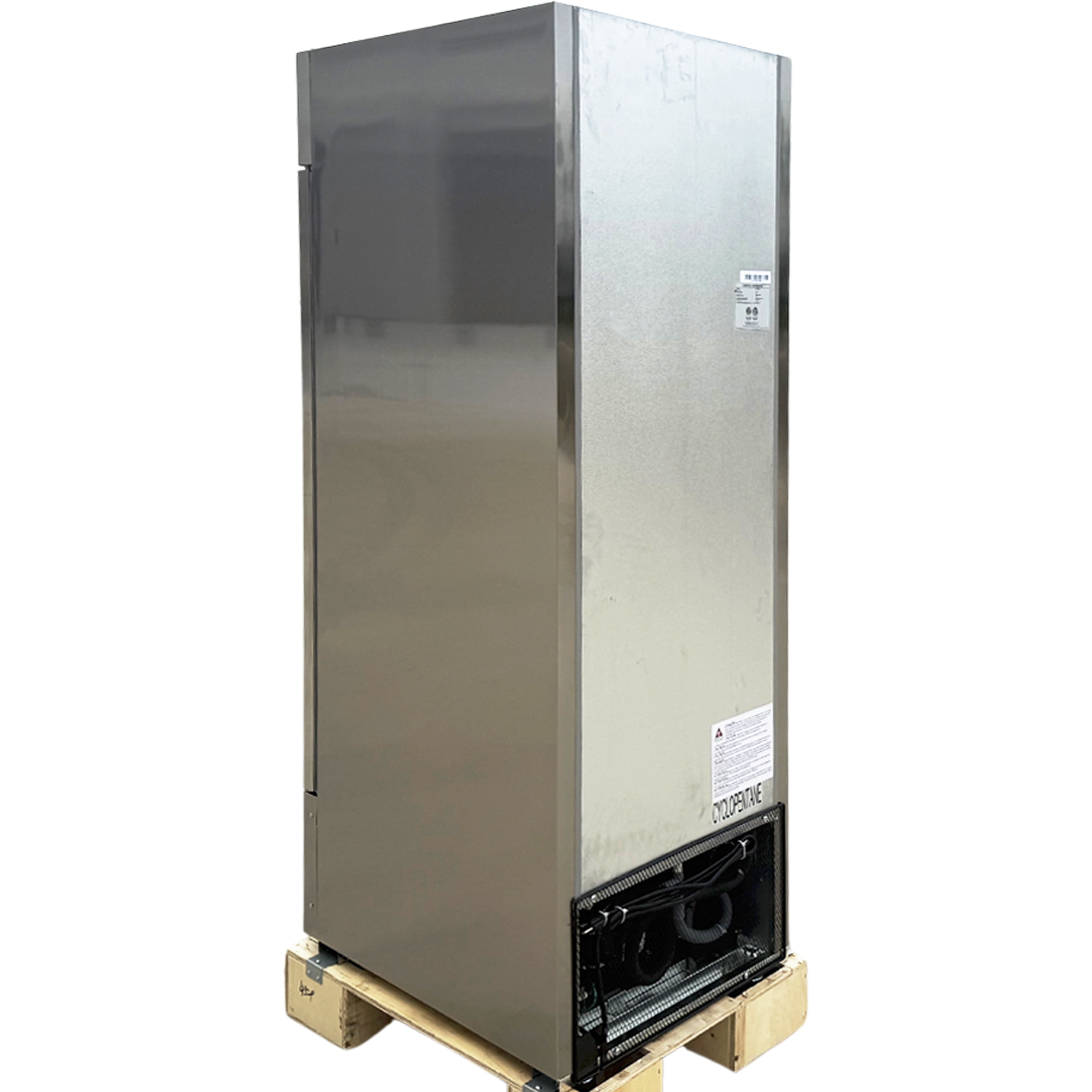 NSF 27''W Glass Door Refrigerator, 20 Cu.Ft. Stainless Steel Commercial Refrigerator