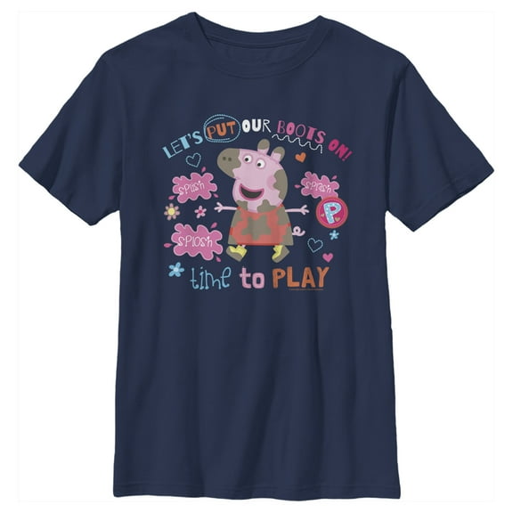 Boy's Peppa Pig Let's Put our Boots on Time to Play Graphic T-Shirt