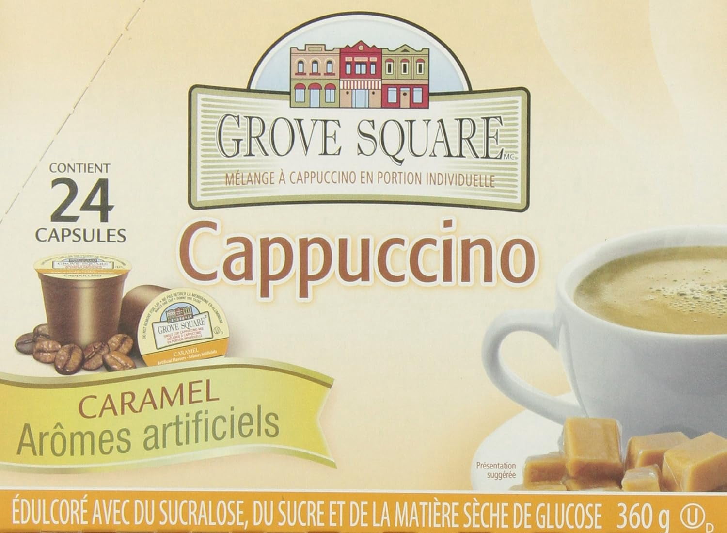 Grove Square Caramel Cappuccino Single-Serve Coffee Pods 48 count