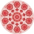 thumbnail image 1 of Ahgly Company Indoor Round Patterned Pink Area Rugs, 6' Round, 1 of 6
