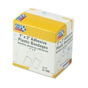 First Aid Only G106 1 in. x 3 in. Plastic Adhesive Bandages (100/Box)