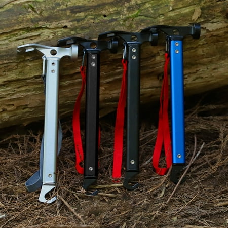 

Yanerim Camping Hammer Multifunctional High Strength Good Hardness Hook Design Labor-saving Tent Stake Remover Portable Outdoor Tent Pegs Hammer for Hunting