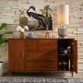 thumbnail image 4 of Lifestorey Versatile Mid-Century Sideboard, Oak Rubberwood MDF, 4 of 5