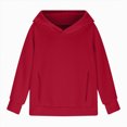 thumbnail image 5 of YIWULA Hoodies For Teen Girls Trendy Preppy Tween Girls Hooded Sweatshirt Long Sleeve Shirts Youth Cute Clothes With Pocket(D,Red), 5 of 8