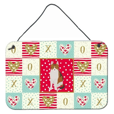 Carolines Treasures CK5734DS812 Aegean Cat Love Wall or Door Hanging Prints 8x12 multicolor