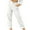 White#2, variant on Brilliant Cotton Line Pants Capris for Women Plus Women's Loose Wide Leg Pants High Waist Straight Pants Casual Pants