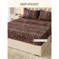 thumbnail image 5 of Multicolor Leopard Print Bedding Set - 4 Piece Sheet Set with Pillowcases, 5 of 8