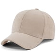thumbnail image 2 of Solid Corduroy 100% Cotton Vintage Unisex Baseball Adjustable Polo Trucker Cap Hat Featuring Classic 6-Panel Beige, 2 of 4