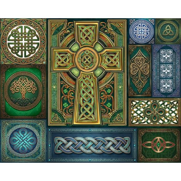 Springbok 500 Piece Celtic Knots Jigsaw Puzzle for Adults – Poster Now Included