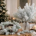 thumbnail image 5 of Frosted Artificial Pine Branch Pick, Snow-Covered Evergreen Spray for Christmas Trees, Wreaths, Garlands and Holiday Floral Arrangements, 14.96 in, 5 of 6