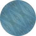 thumbnail image 1 of Ahgly Company Machine Washable Indoor Round Transitional Teal Green Area Rugs, 6' Round, 1 of 7