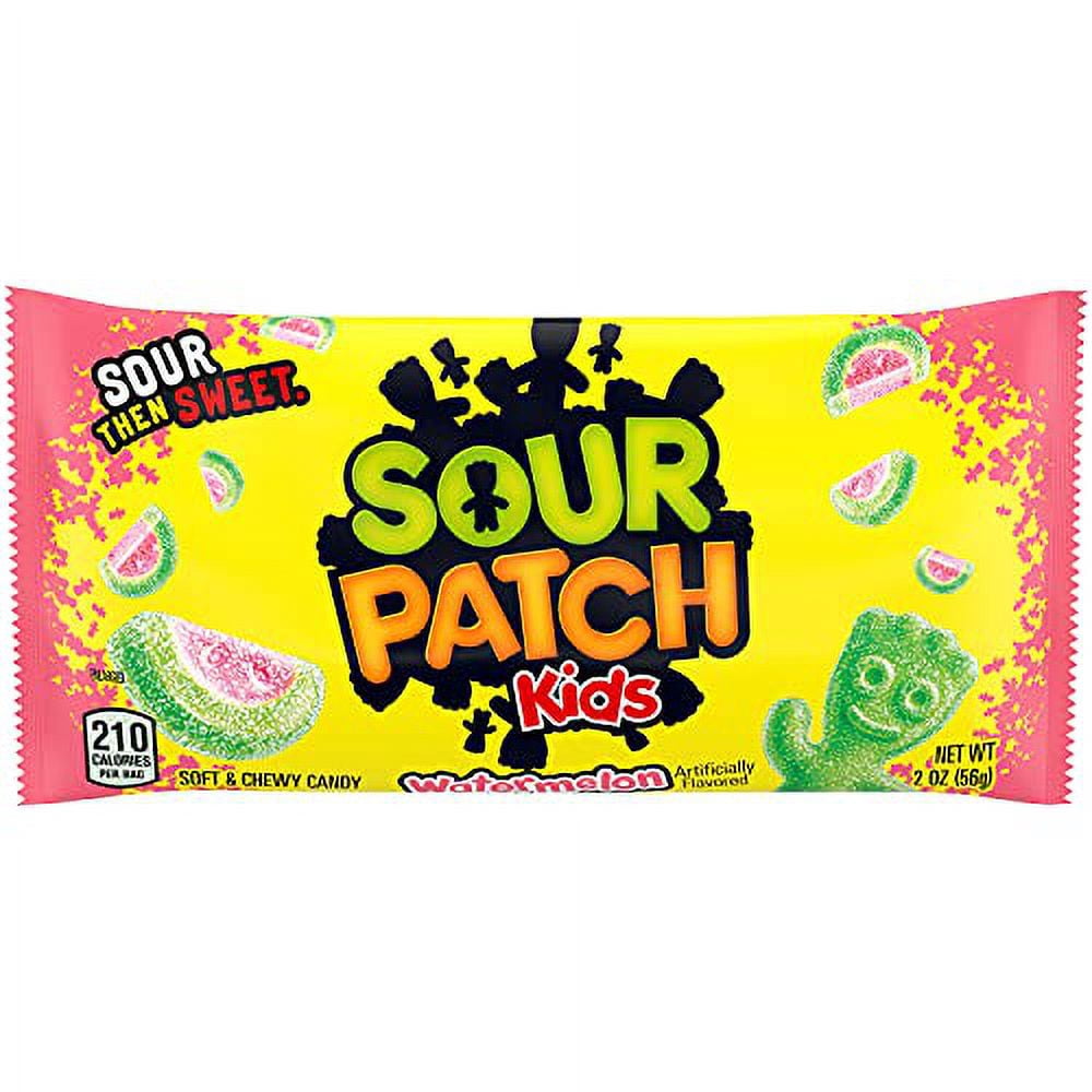 SOUR PATCH KIDS Watermelon Soft & Chewy Candy, 24 - 2 oz Bags.,.