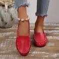 thumbnail image 5 of Dweltoz Penny Loafers for Women Business Casual Comfort Work Office Flats Lightweight Slip on Retro Dressy Shoes,Red 41, 5 of 9
