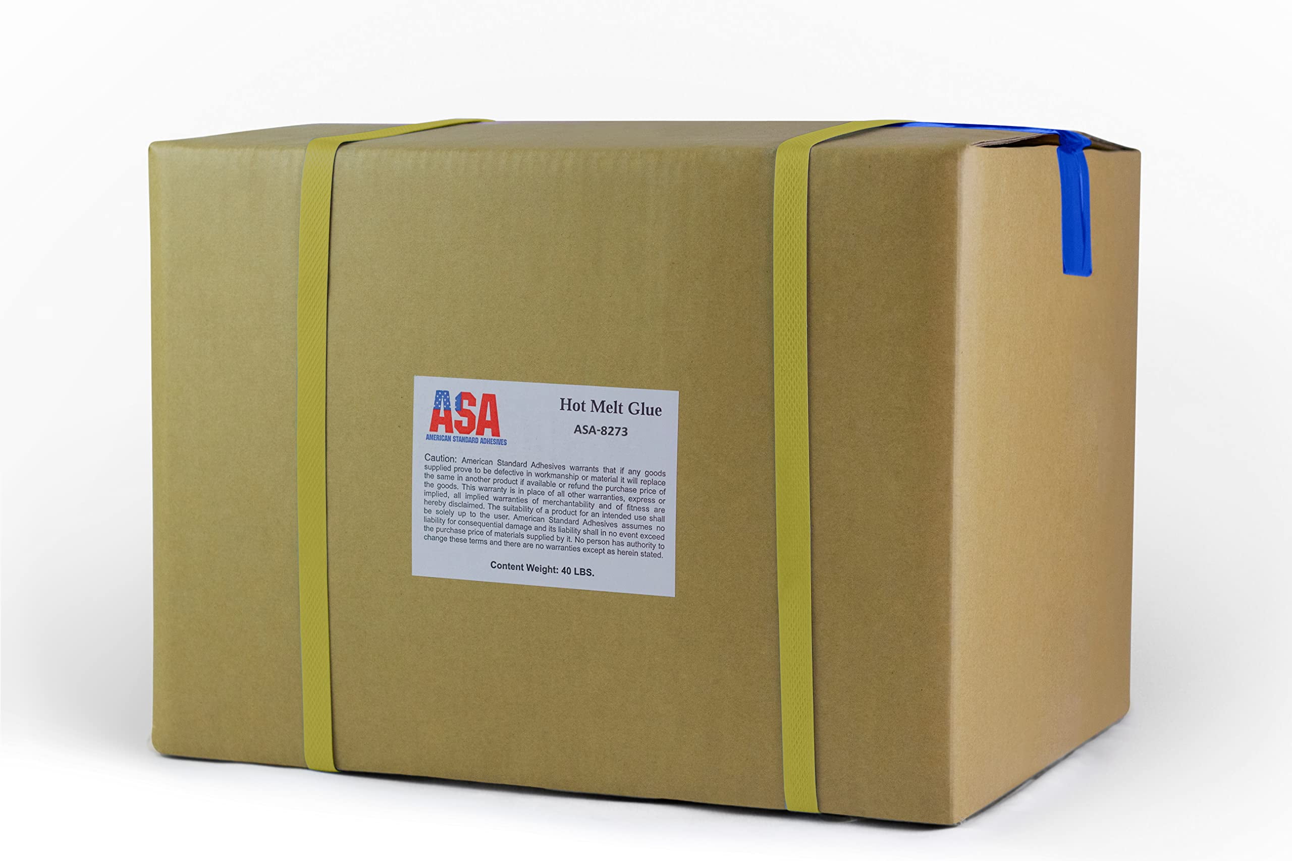 ASA Hot Melt Glue Pellets, High Heat, Fast Set, for Packaging & Carton Sealing, 40 lbs
