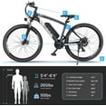 thumbnail image 4 of ANCHEER 500W Electric Bike for Adults 27.5" Electric Mountain Bike 3 Hours Fast Charge, Ebike for Adults with 48V 10.4Ah Removable Battery, Electric Bicycles LCD Display UL2849, 4 of 12