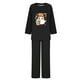 thumbnail image 4 of Puntoco Traje De Pantalón Y top Con Cuello Redondo De Manga Larga Con Estampado De Halloween Para Mujer Negro Xxxxl, 4 of 4