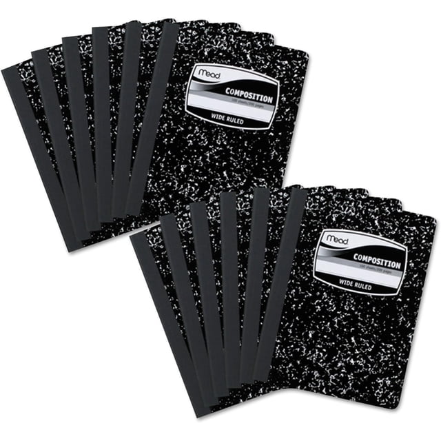 Cuadernos Composition Mead, paquete de 12 unidades, 100 hojas